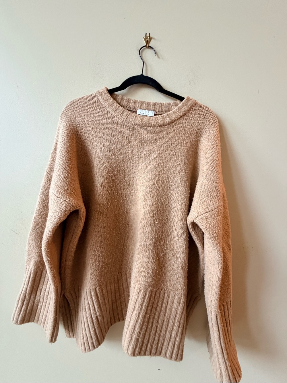 Topshop Camel Crewneck Sweater